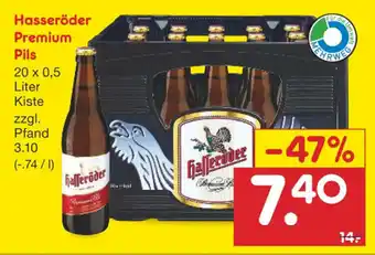 Netto Marken-Discount Hasseröder Premium Pils 20x0,5L Angebot