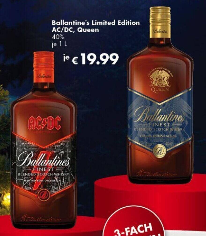 Ballantine's Limited Edition AC/DC, Queen 40% je 1 L Angebot bei Travel ...