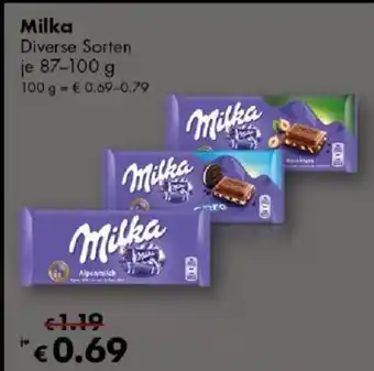 Travel Free Milka Diverse Sorten 85-100g Angebot