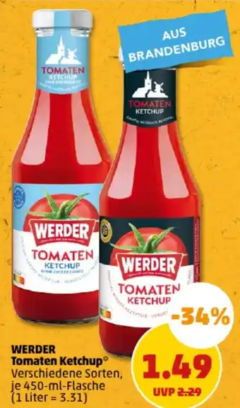 PENNY WERDER Tomaten Ketchup 450 ml Flasche Angebot