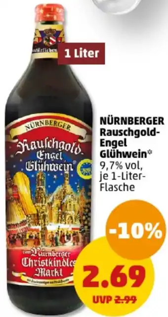 PENNY NÜRNBERGER Rauschgold Engel Glühwein 1 Liter Angebot