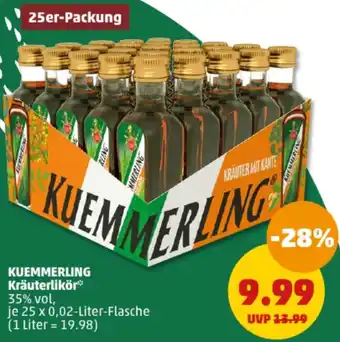 PENNY KUEMMERLING Kräuterlikör 25 x 0,02-Liter Flasche Angebot