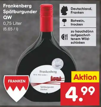 Netto Marken-Discount Frankenberg Spätburgunder QW 0,75L Angebot