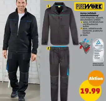 PENNY PUREWORK Herren-Softshell Arbeitsbekleidung Angebot