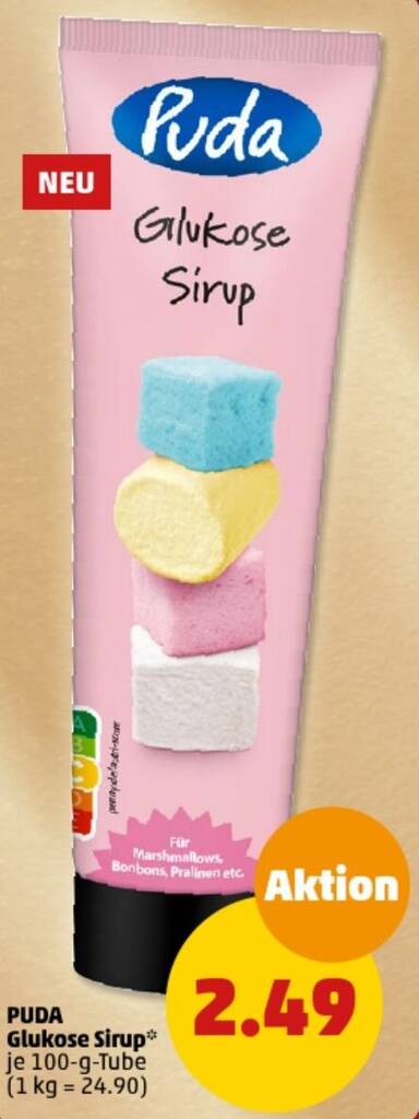 PUDA Glukose Sirup 100 g Tube Angebot bei PENNY
