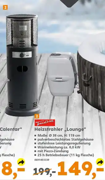 Globus Baumarkt TrendLine Heizstrahler ,,Lounge" Angebot