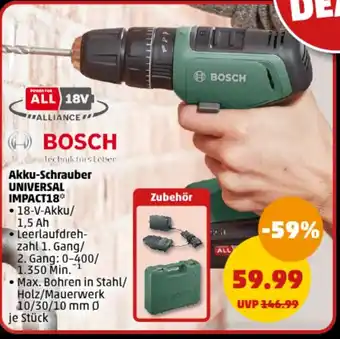 PENNY BOSCH Akku-Schrauber UNIVERSAL IMPACT18 Angebot