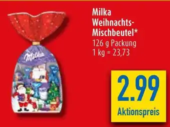 diska Milka Weihnachts-Mischbeutel 126 g Angebot