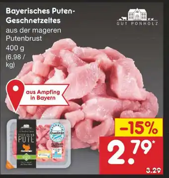 Netto Marken-Discount Bayerisches Puten Geschnetzeltes 400g Angebot