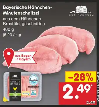 Netto Marken-Discount Bayerische Hähnchen Minutenschnitzel 400g Angebot