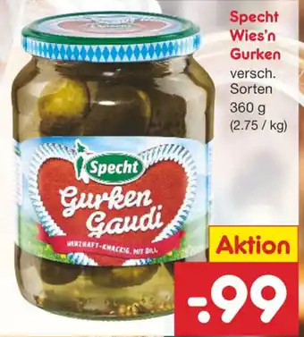 Netto Marken-Discount Specht Wies'n Gurken 360g Angebot