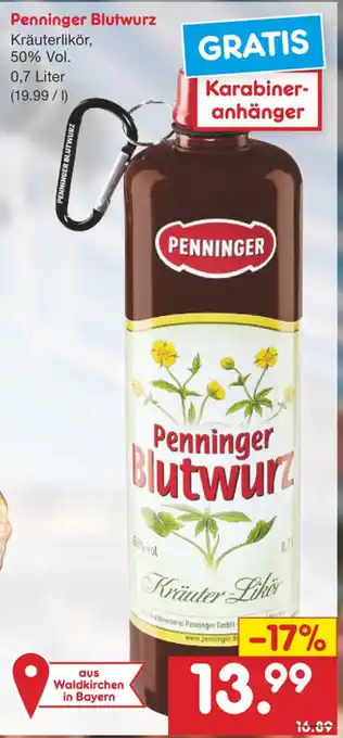 Netto Marken-Discount Penninger Blutwurz 0,7L Angebot