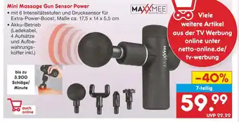 Netto Marken-Discount Maxxmee Mini Massage Gun Sensor Power Angebot