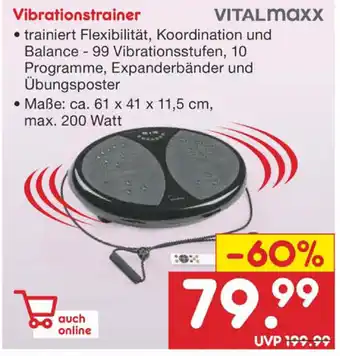 Netto Marken-Discount Vitalmaxx Vibrationstrainer Angebot