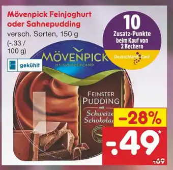 Netto Marken-Discount Mövenpick Feinjoghurt oder Sahnepudding 150g Angebot