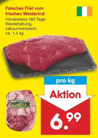 Netto Marken-Discount Falsches Filet vom Irischen Weiderind 1,4kg Angebot