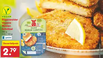 Netto Marken-Discount Rügenwalder Vegane Mühlen Schnitzel 180g Angebot