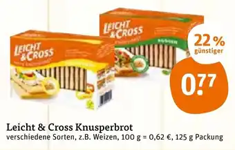 tegut Leicht & Cross Knusperbrot 125g Angebot