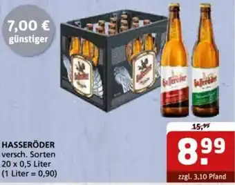 Getränke Quelle HASSERÖDER versch. Sorten 20 x 0,5 L Angebot