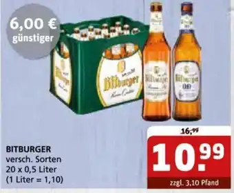 Getränke Quelle BITBURGER versch. Sorten 20 x 0,5 L Angebot