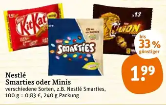 tegut Nestlé Smarties oder Minis 240g Angebot