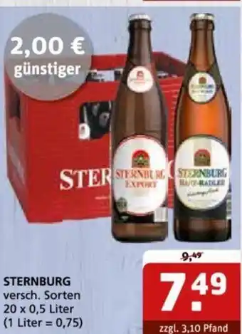 Getränke Quelle STERNBURG versch. Sorten 20*500ml Angebot