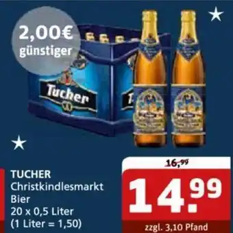 Getränke Quelle TUCHER Christkindlesmarkt Bier 20 x 0,5 L Angebot