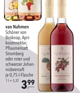 CITTI Markt van Nahmen Schöner von Boskoop, Apri- kosennektar, Pflaumensaft Stromberg oder roter und schwarzer Johan-nisbeersaft 0,75L Angebot