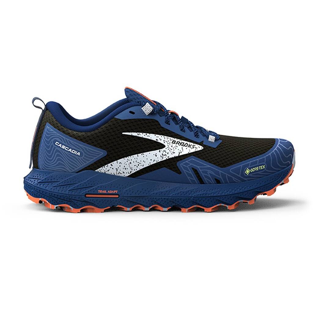 Brooks herren trailrunningschuhe cascadia 17 gtx black/blue/firecracker 42 Angebot bei Intersport
