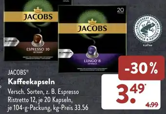 Aldi Süd JACOBS Kaffeekapseln 104 g Packung Angebot