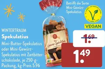 Aldi Süd WINTERTRAUM Spekulatius 250 g Packung Angebot