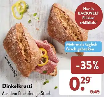 Aldi Süd Dinkelkrusti Angebot