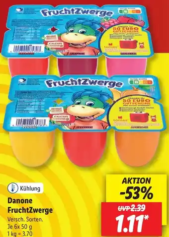 Lidl Danone FruchtZwerge 6x50 g Angebot