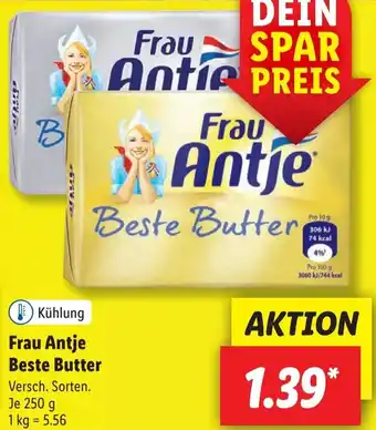 Lidl Frau Antje Beste Butter 250 g Angebot