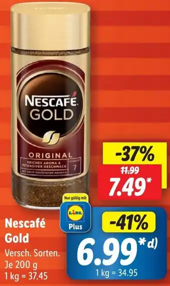 Lidl Nescafé Gold 200 g Angebot