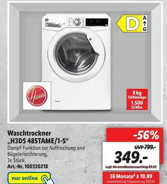 Lidl Waschtrockner H3DS 485TAME/1-S Angebot