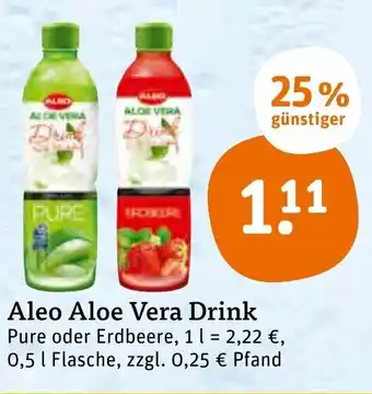 tegut Aleo Aloe Vera Drink 0,5L Angebot