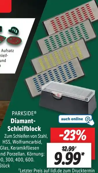 Lidl PARKSIDE Diamant Schleifblock Angebot