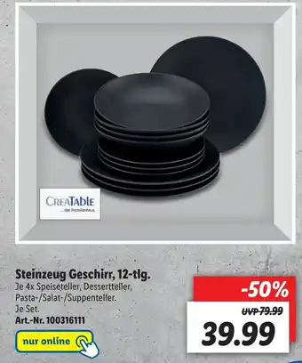 Lidl Steinzeug geschirr, 12-tlg Angebot