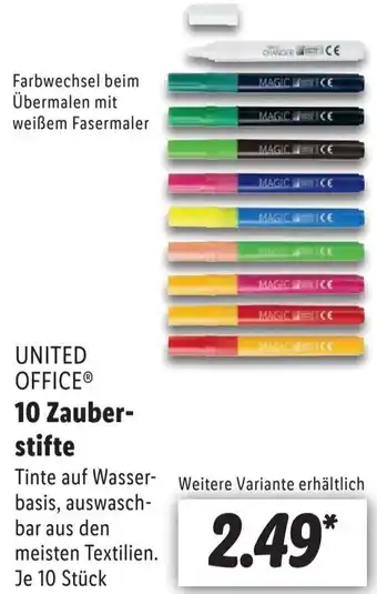 Lidl UNITED OFFICE 10 Zauberstifte Angebot