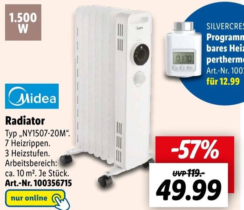 Midea Radiator ,,NY150720M" Angebot bei Lidl