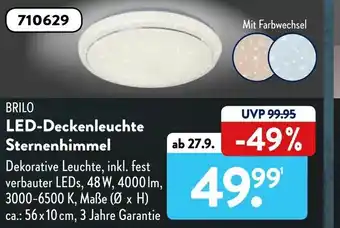 Aldi Süd Brilo LED Deckenleuchte Sternenhimmel Angebot