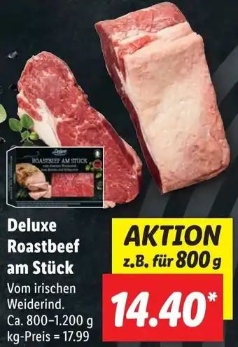 Lidl Deluxe Roastbeef am Stück Ca. 800-1.200 g Angebot