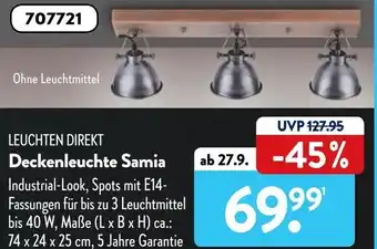 Aldi Süd Leuchten Direkt LED Deckenleuchte Samia Angebot