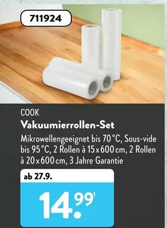 Aldi Süd Cook Vakuumierrollen Set Angebot