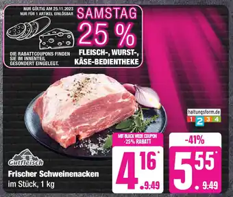 Marktkauf Gutfleisch Frischer Schweinenacken im Stück, 1 kg Angebot