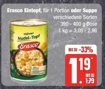 Marktkauf Erasco Eintopf, für 1 Portion oder Suppe 390-400 g Dose Angebot