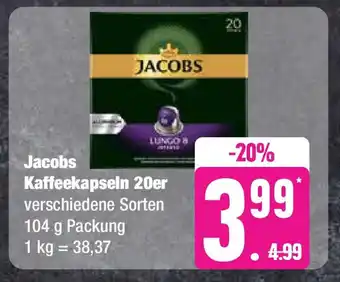 Marktkauf JACOBS Kaffeekapseln 20er verschiedene Sorten 104 g Packung Angebot