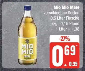 Marktkauf Mio Mio Mate verschiedene Sorten 0,5 Liter Flasche Angebot