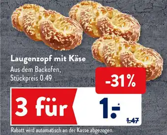 Aldi Süd Laugenzopf mit kase Angebot